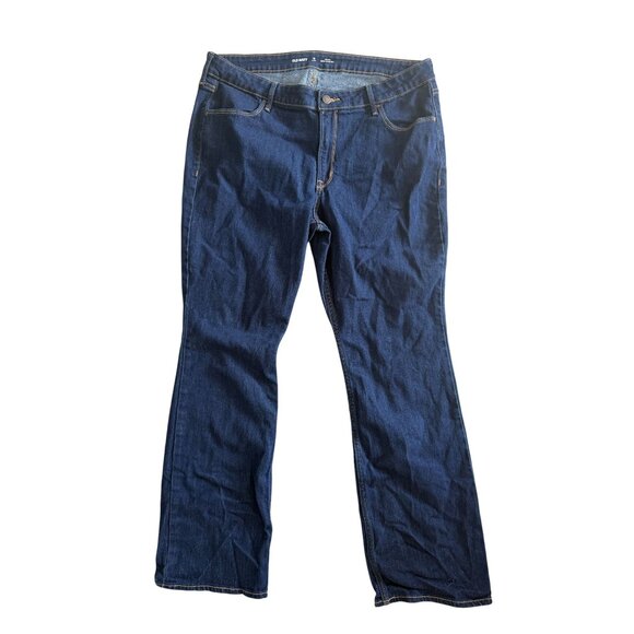 OLD NAVY Dark Wash Midrise Wow Bootcut Jeans Size 16 Short - Picture 3 of 8